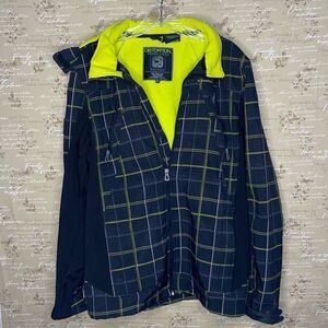 Distortion all weather removable zippered hood jacket foe women